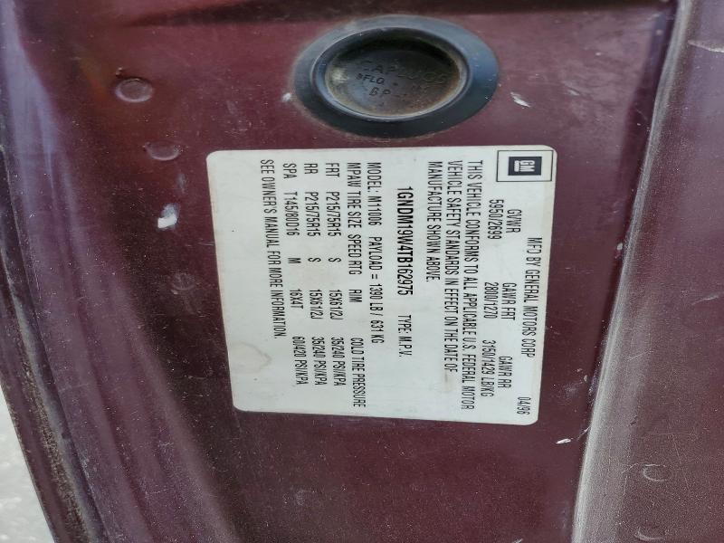 Aukcja sprzedaży 1996 Chevrolet Astro, vin: 1GNDM19W4TB162975, numer aukcji: 58959036