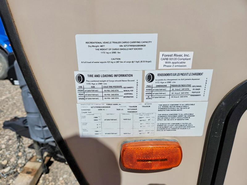 Продажа на аукционе авто 2015 Forester River Recreational Vehicle (rv), vin: 5ZT2TRRBXGB509020, номер лота: 56824146