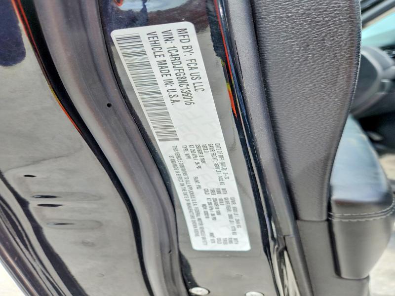 58012826 :رقم المزاد ، 1C4RDJFG8NC136016 vin ، 2022 Dodge Durango مزاد بيع