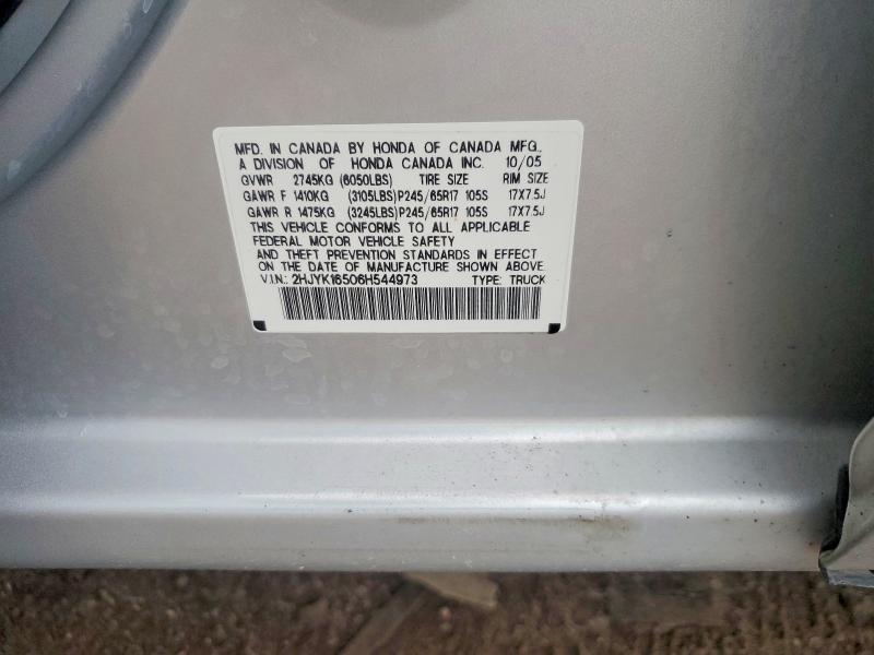56969876 :رقم المزاد ، 2HJYK16506H544973 vin ، 2006 Honda Ridgeline مزاد بيع