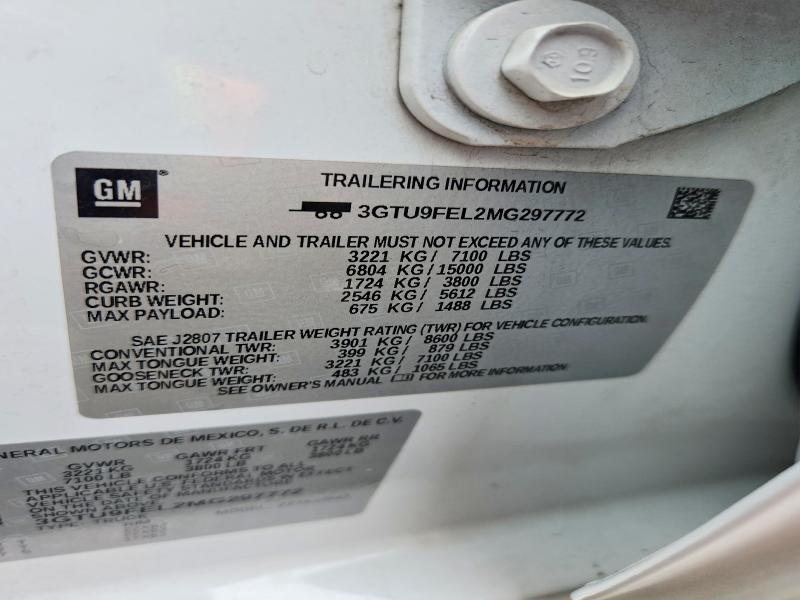 Продаж на аукціоні авто 2021 Gmc Sierra, vin: 3GTU9FEL2MG297772, номер лоту: 57496776