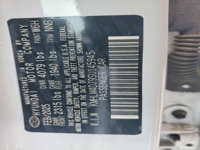 56612596 :رقم المزاد ، KMHLM4DJ9SU145945 vin ، 2025 Hyundai Elantra Hybrid مزاد بيع
