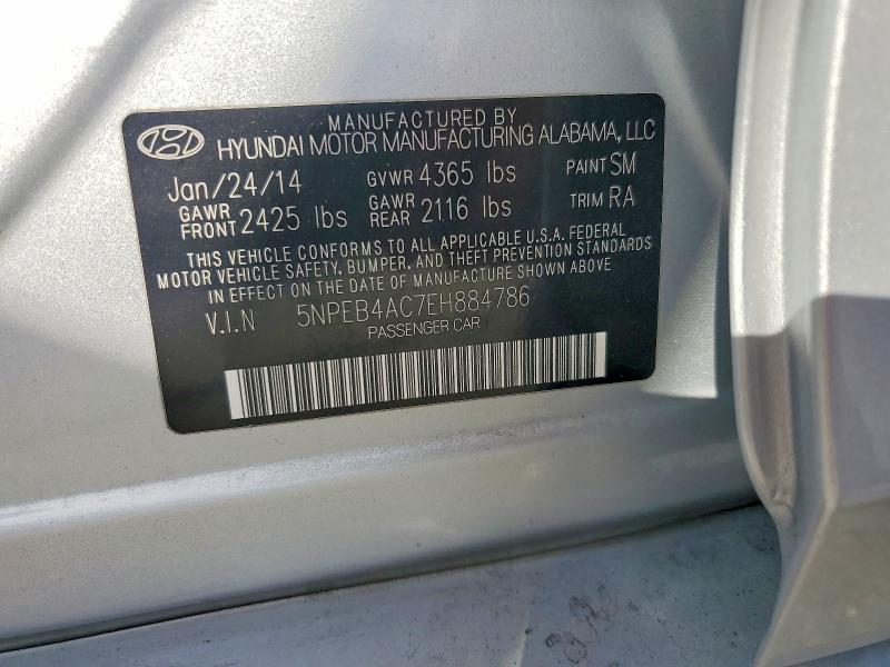 Aukcja sprzedaży 2014 Hyundai Sonata, vin: 5NPEB4AC7EH884786, numer aukcji: 56041366