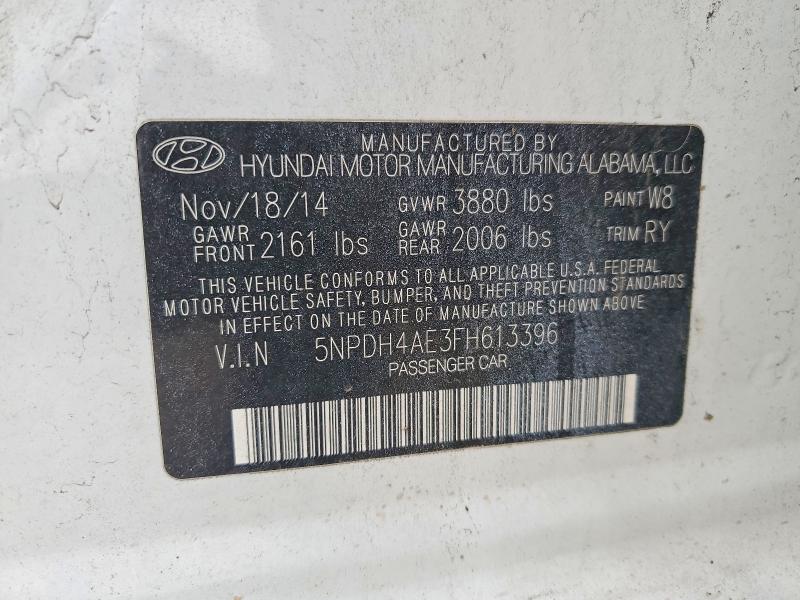 Продажа на аукционе авто 2015 Hyundai Elantra, vin: 5NPDH4AE3FH613396, номер лота: 57844426