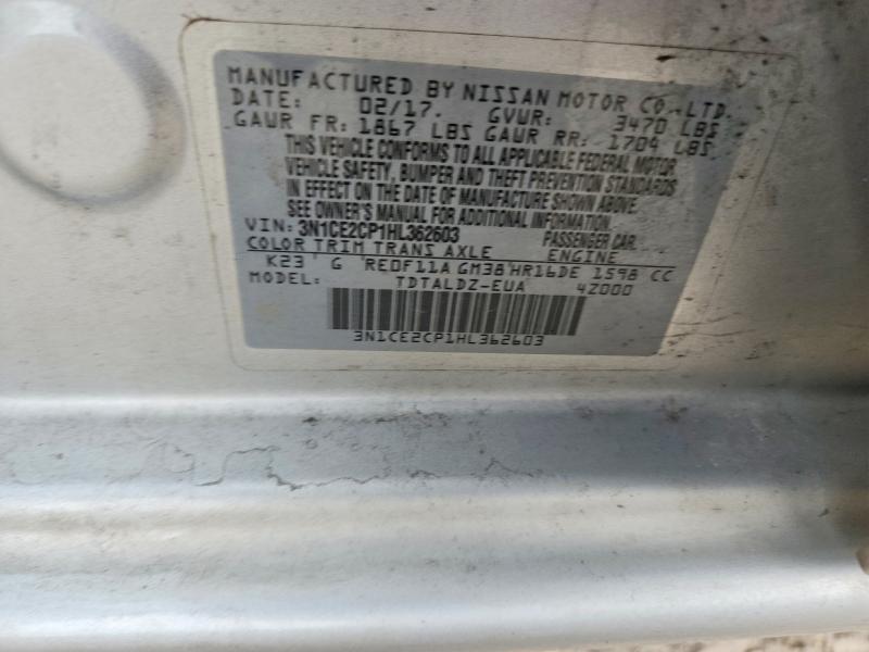 Aukcja sprzedaży 2017 Nissan Versa Note, vin: 3N1CE2CP1HL362603, numer aukcji: 55979126