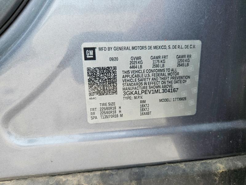 57631586 :رقم المزاد ، 3GKALPEV1ML304167 vin ، 2021 Gmc Terrain مزاد بيع