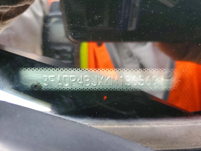 2019 Ford Fiesta მანქანა იყიდება აუქციონზე, vin: 3FADP4BJXKM136569, აუქციონის ნომერი: 57900016
