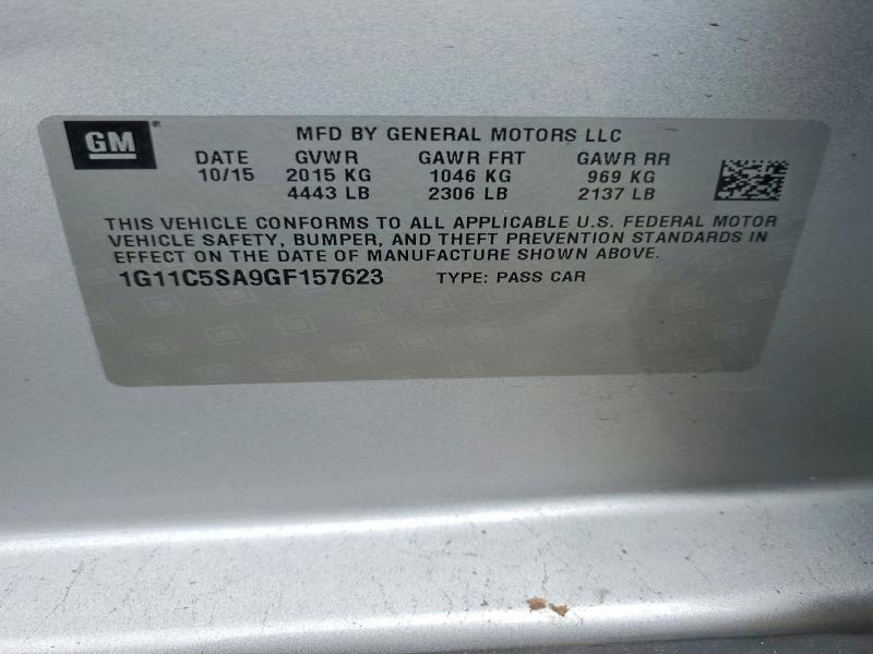 Aukcja sprzedaży 2016 Chevrolet Malibu Limited, vin: 1G11C5SA9GF157623, numer aukcji: 56875136