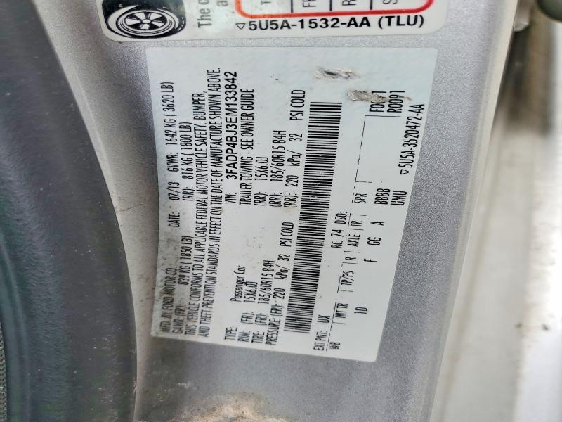 2014 Ford Fiesta მანქანა იყიდება აუქციონზე, vin: 3FADP4BJ3EM133842, აუქციონის ნომერი: 59353316