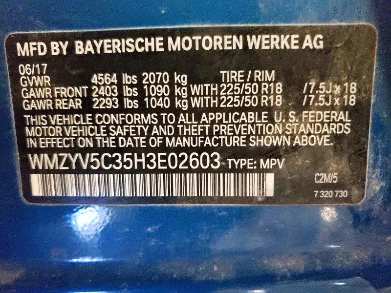 2017 Mini Cooper მანქანა იყიდება აუქციონზე, vin: WMZYV5C35H3E02603, აუქციონის ნომერი: 58708366