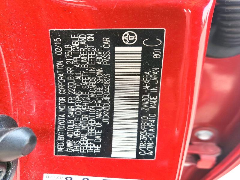 Aukcja sprzedaży 2015 Toyota Prius, vin: JTDKN3DU4F0440823, numer aukcji: 57907616