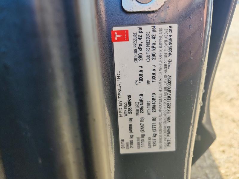 Aukcja sprzedaży 2018 Tesla Model 3, vin: 5YJ3E1EA7JF003292, numer aukcji: 56151886