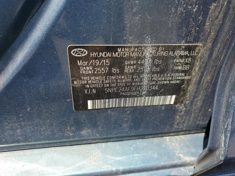 Продаж на аукціоні авто 2015 Hyundai Sonata, vin: 5NPE24AF9FH210344, номер лоту: 58225556