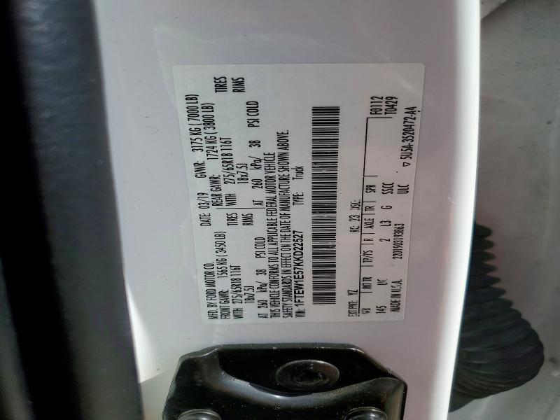 Aukcja sprzedaży 2019 Ford F150, vin: 1FTEW1E57KKD22527, numer aukcji: 85450425