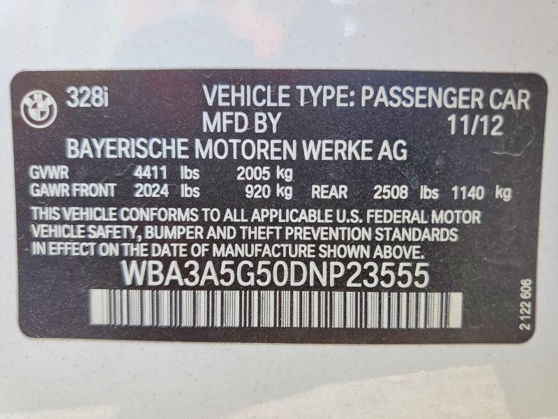 Aukcja sprzedaży 2013 Bmw 328, vin: WBA3A5G50DNP23555, numer aukcji: 57425836