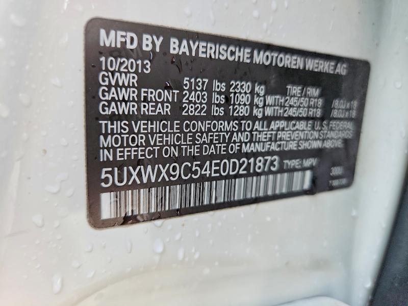 54145266 :رقم المزاد ، 5UXWX9C54E0D21873 vin ، 2014 Bmw X3 مزاد بيع