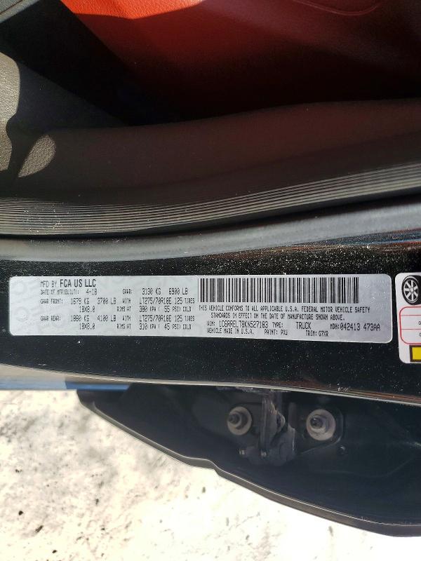 58306016 :رقم المزاد ، 1C6RRELT8KN527183 vin ، 2019 Ram 1500 مزاد بيع