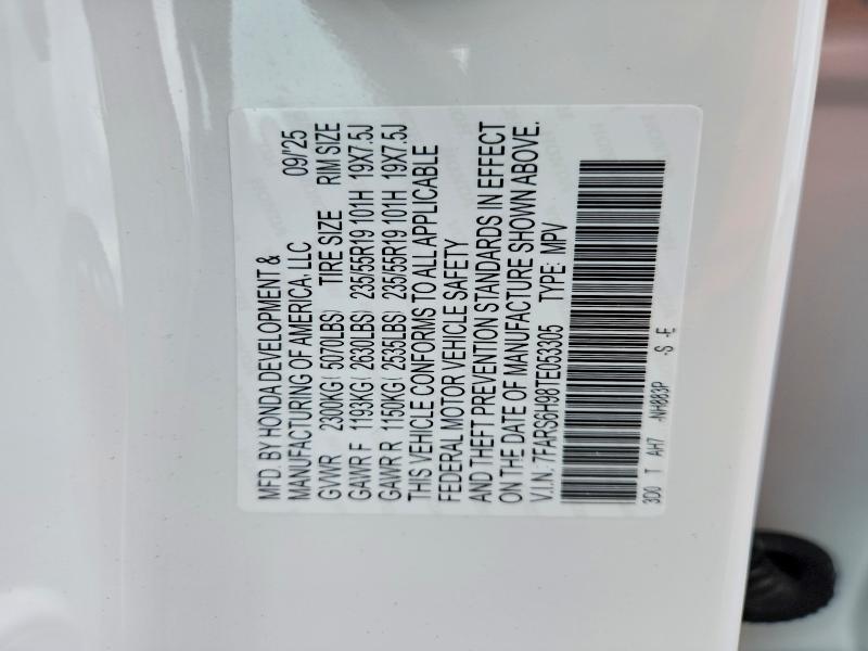 Продаж на аукціоні авто 2026 Honda Cr-v, vin: 7FARS6H98TE053305, номер лоту: 58825866