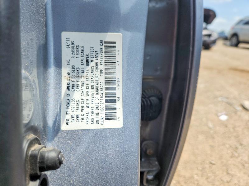 56679106 :رقم المزاد ، 1HGCR2F76GA185230 vin ، 2016 Honda Accord مزاد بيع