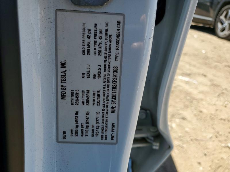 Aukcja sprzedaży 2019 Tesla Model 3, vin: 5YJ3E1EB3KF391308, numer aukcji: 54016986