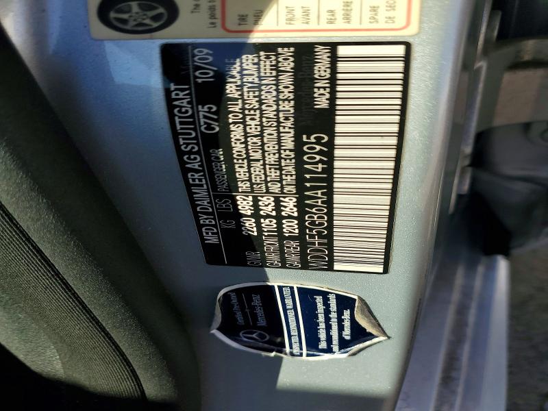 Aukcja sprzedaży 2010 Mercedes-benz E, vin: WDDHF5GB6AA114995, numer aukcji: 58400656