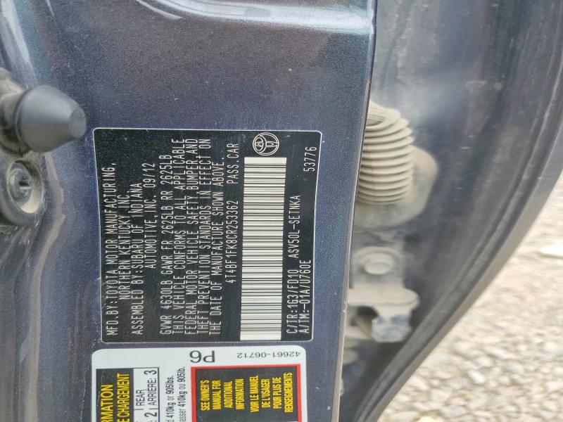 Продаж на аукціоні авто 2012 Toyota Camry, vin: 4T4BF1FK8CR253362, номер лоту: 58957716
