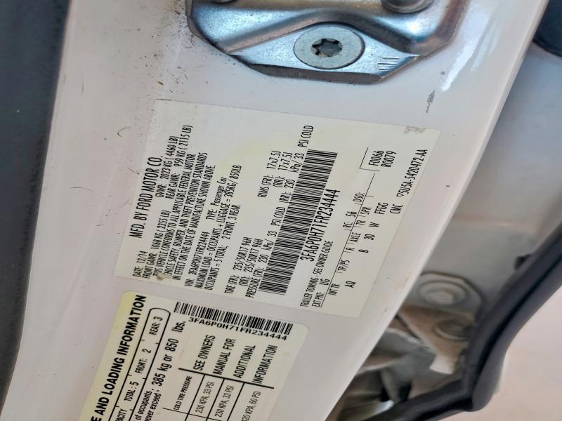 2015 Ford Fusion მანქანა იყიდება აუქციონზე, vin: 3FA6P0H71FR234444, აუქციონის ნომერი: 57776646
