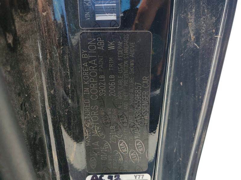 2016 Kia Forte მანქანა იყიდება აუქციონზე, vin: KNAFX6A83G5596857, აუქციონის ნომერი: 55959206