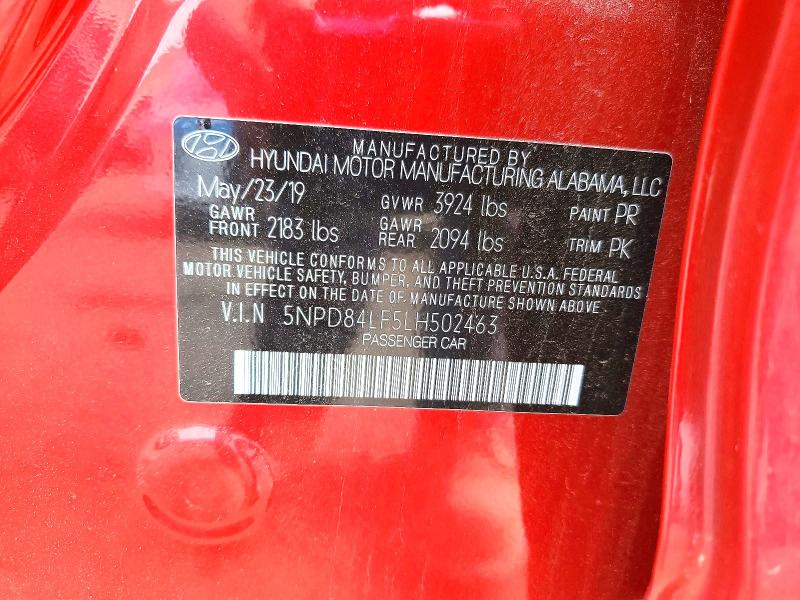 2020 Hyundai Elantra მანქანა იყიდება აუქციონზე, vin: 5NPD84LF5LH502463, აუქციონის ნომერი: 56494596