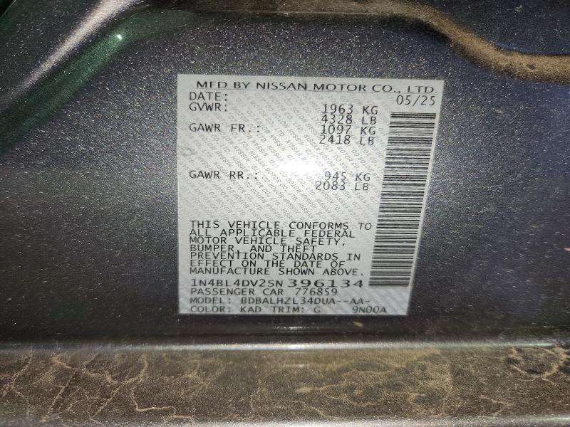 Продаж на аукціоні авто 2025 Nissan Altima, vin: 1N4BL4DV2SN396134, номер лоту: 56236676