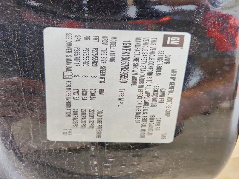 56843166 :رقم المزاد ، 1GKFK13067R295590 vin ، 2007 Gmc Yukon مزاد بيع