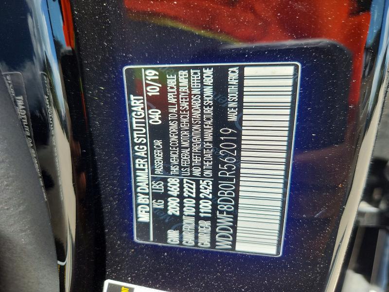 Продаж на аукціоні авто 2020 Mercedes-benz C, vin: WDDWF8DB0LR562019, номер лоту: 57973686