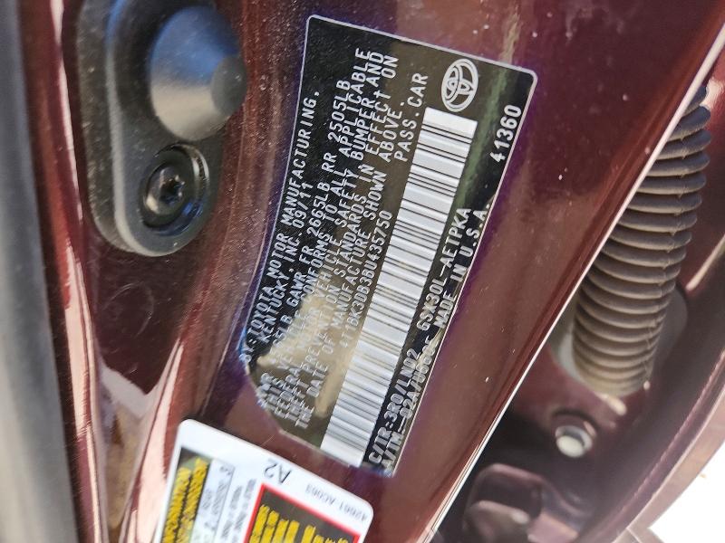 Aukcja sprzedaży 2011 Toyota Avalon, vin: 4T1BK3DB3BU435750, numer aukcji: 56454236