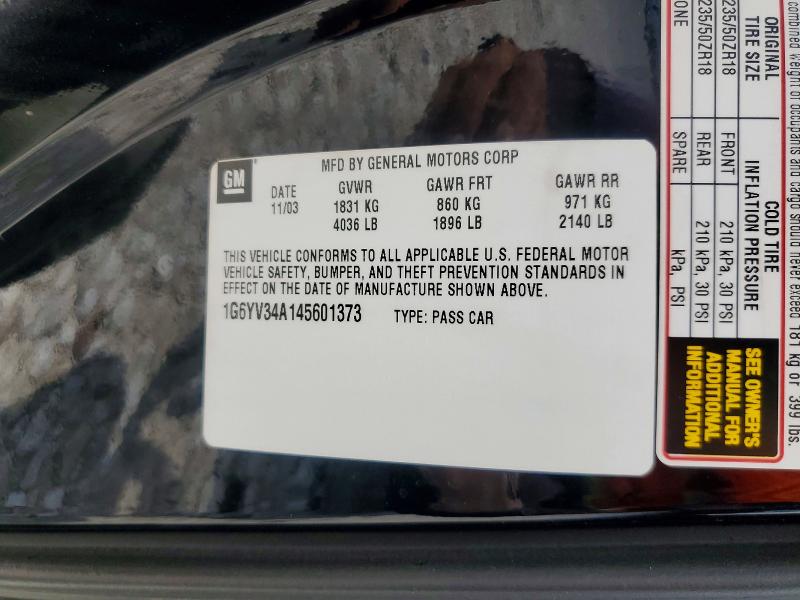 Продаж на аукціоні авто 2004 Cadillac Xlr, vin: 1G6YV34A145601373, номер лоту: 56186196