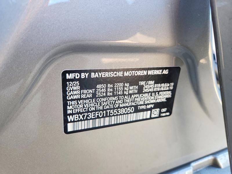 Aukcja sprzedaży 2026 Bmw X1, vin: WBX73EF01T5538050, numer aukcji: 55201996