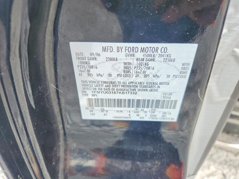 55597546 :رقم المزاد ، 1FMYU03187KB17332 vin ، 2007 Ford Escape مزاد بيع