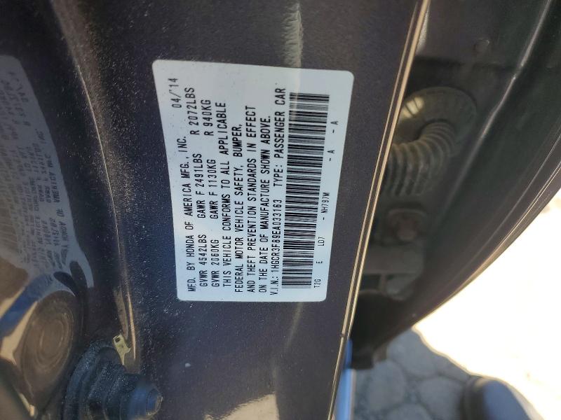 55154176 :رقم المزاد ، 1HGCR3F89EA033163 vin ، 2014 Honda Accord مزاد بيع