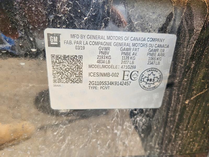 Продажа на аукционе авто 2019 Chevrolet Impala, vin: 2G1105S34K9142457, номер лота: 58041136