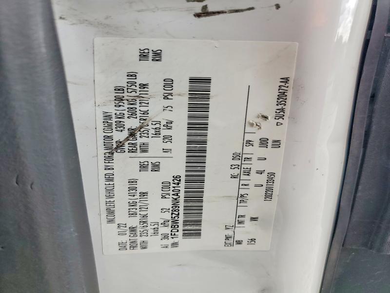 2022 Ford Transit მანქანა იყიდება აუქციონზე, vin: 1FDBW5Z89NKA01426, აუქციონის ნომერი: 55610966