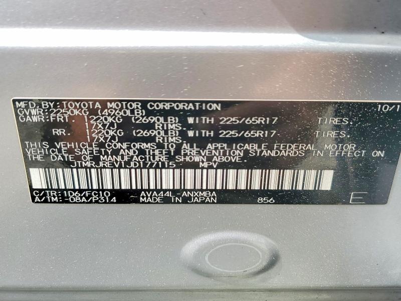 Aukcja sprzedaży 2018 Toyota Rav4 Hybrid, vin: JTMRJREV1JD177115, numer aukcji: 57908836