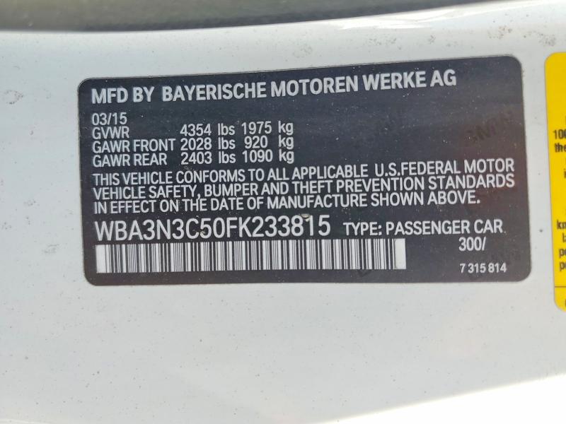 56701256 :رقم المزاد ، WBA3N3C50FK233815 vin ، 2015 Bmw 428 مزاد بيع