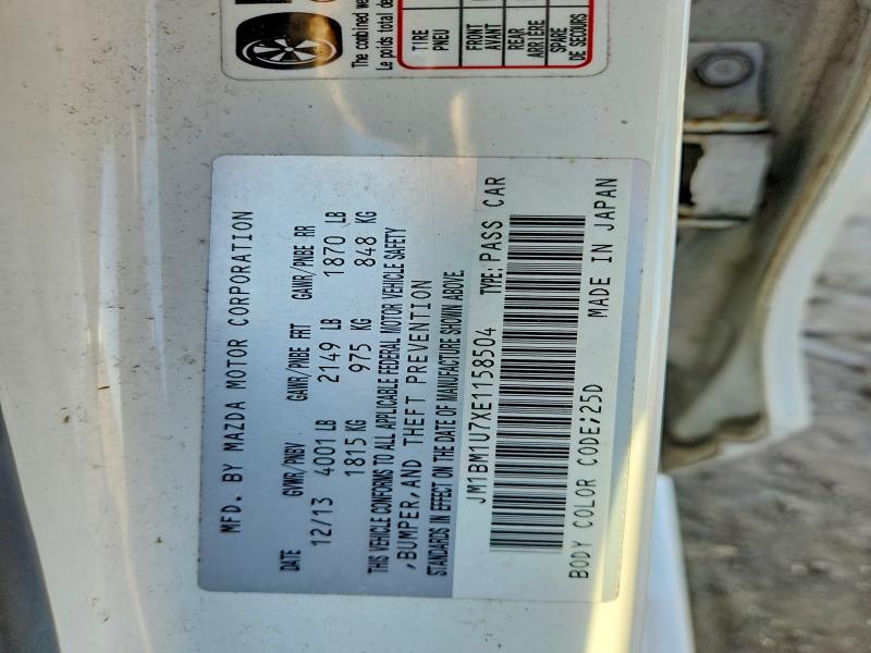 Aukcja sprzedaży 2014 Mazda 3, vin: JM1BM1U7XE1158504, numer aukcji: 55439216