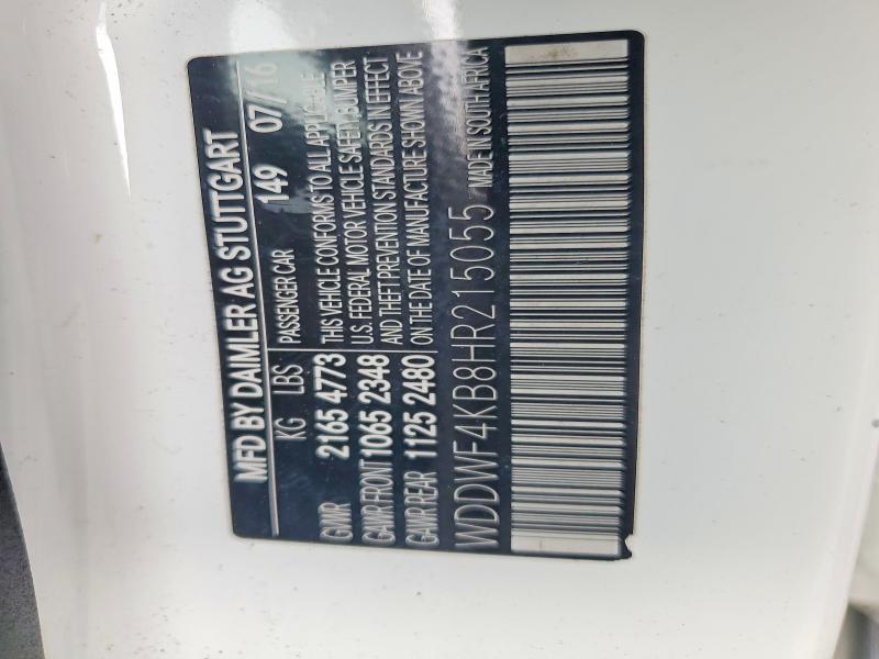56251326 :رقم المزاد ، WDDWF4KB8HR215055 vin ، 2017 Mercedes-benz C مزاد بيع