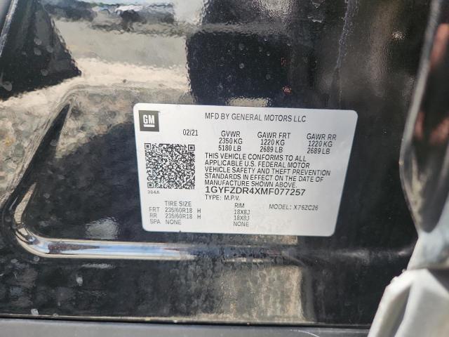 57557066 :رقم المزاد ، 1GYFZDR4XMF077257 vin ، 2021 Cadillac Xt4 مزاد بيع