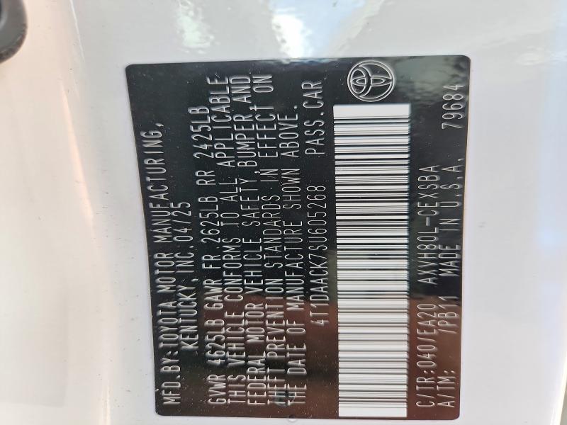Aukcja sprzedaży 2025 Toyota Camry, vin: 4T1DAACK7SU605268, numer aukcji: 58445916