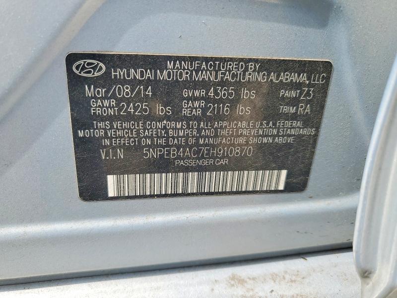 Aukcja sprzedaży 2014 Hyundai Sonata, vin: 5NPEB4AC7EH910870, numer aukcji: 55717486