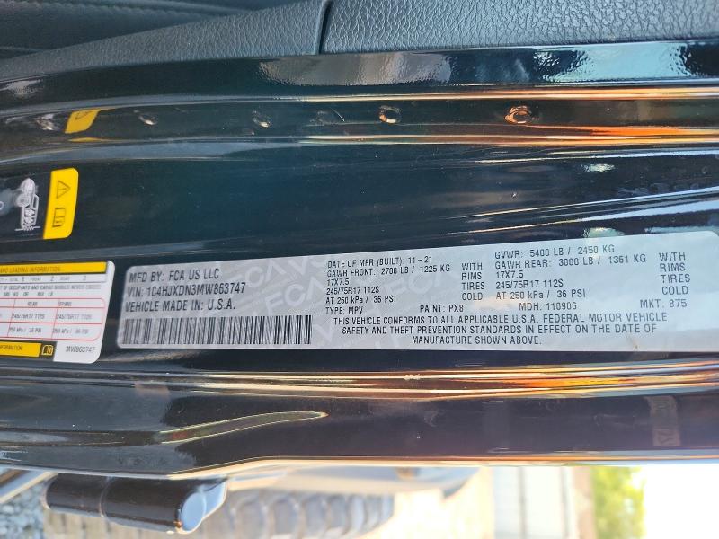 Aukcja sprzedaży 2021 Jeep Wrangler Unlimited, vin: 1C4HJXDN3MW863747, numer aukcji: 55678476