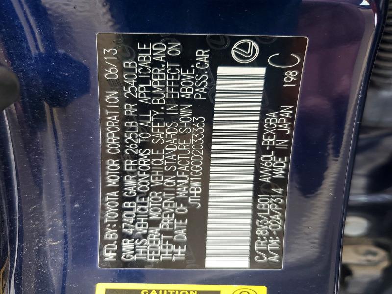 Продажа на аукционе авто 2013 Lexus Es, vin: JTHBW1GG0D2033363, номер лота: 58218006