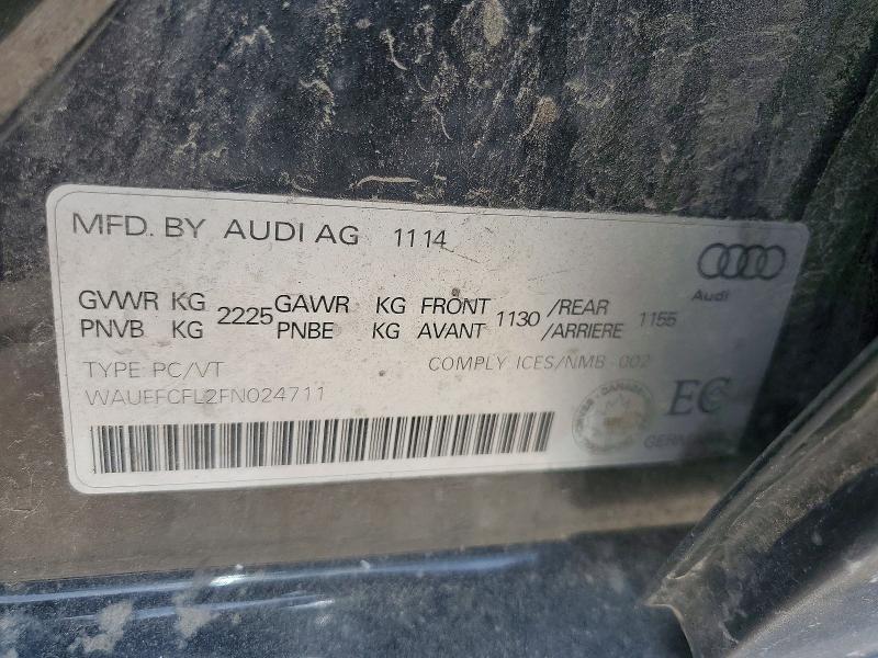 Продажа на аукционе авто 2015 Audi A4, vin: WAUFFCFL2FN024711, номер лота: 56316366