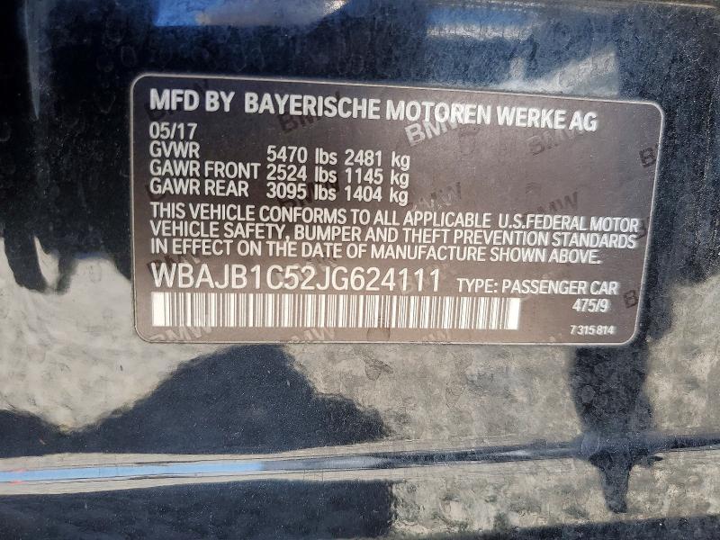 Продаж на аукціоні авто 2018 Bmw 530xe, vin: WBAJB1C52JG624111, номер лоту: 57401426